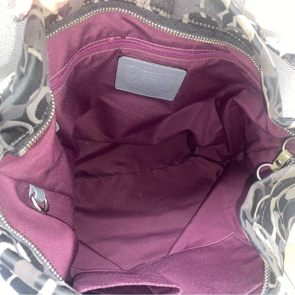 Coach Carly Large Multi Silver/Black Hobo Bag GUC - Picture 10 of 16
